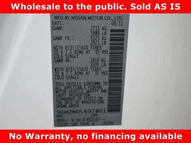 2015 Nissan Pathfinder Platinum