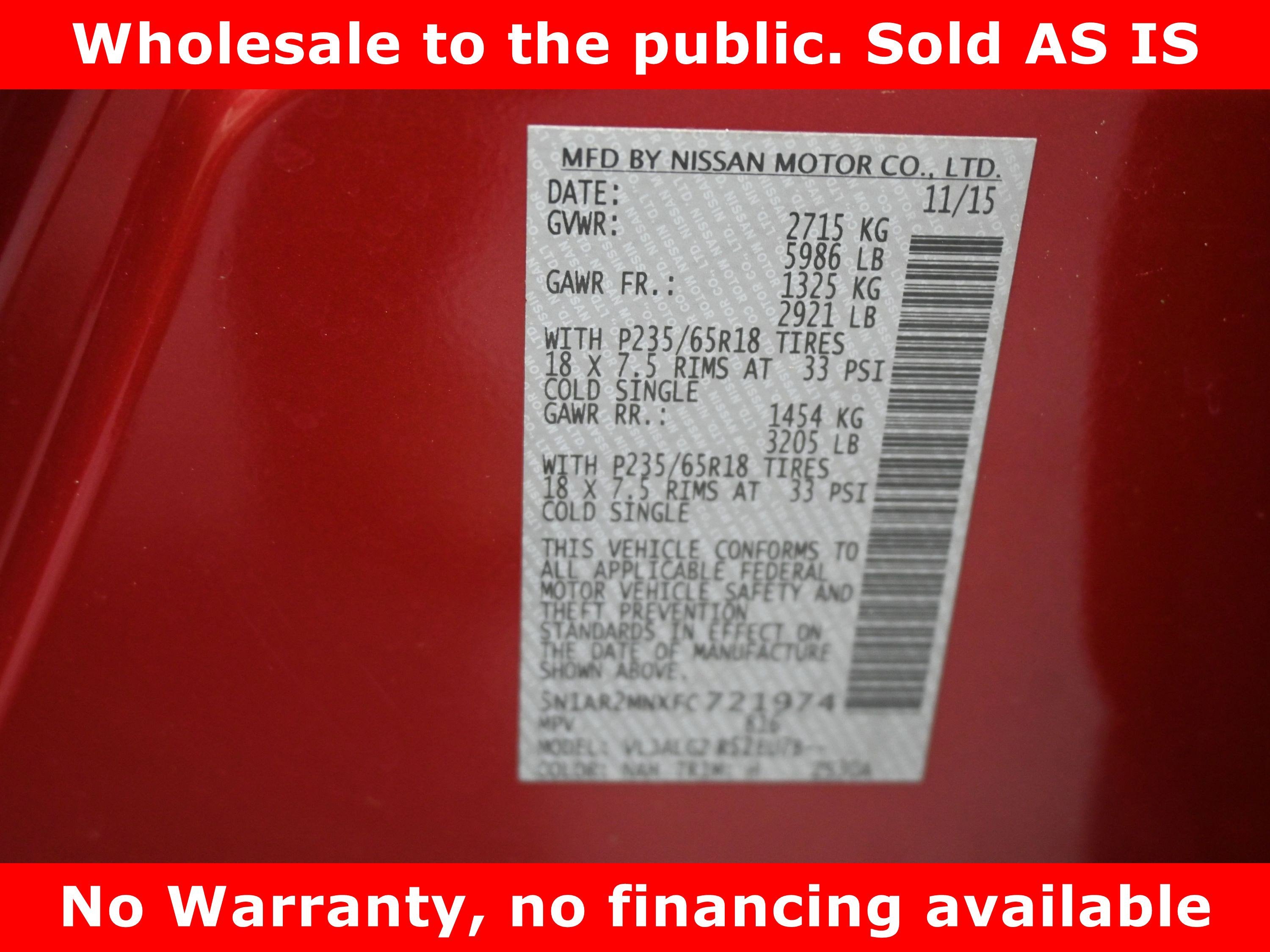 2015 Nissan Pathfinder SL