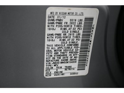 2012 INFINITI FX35 Base