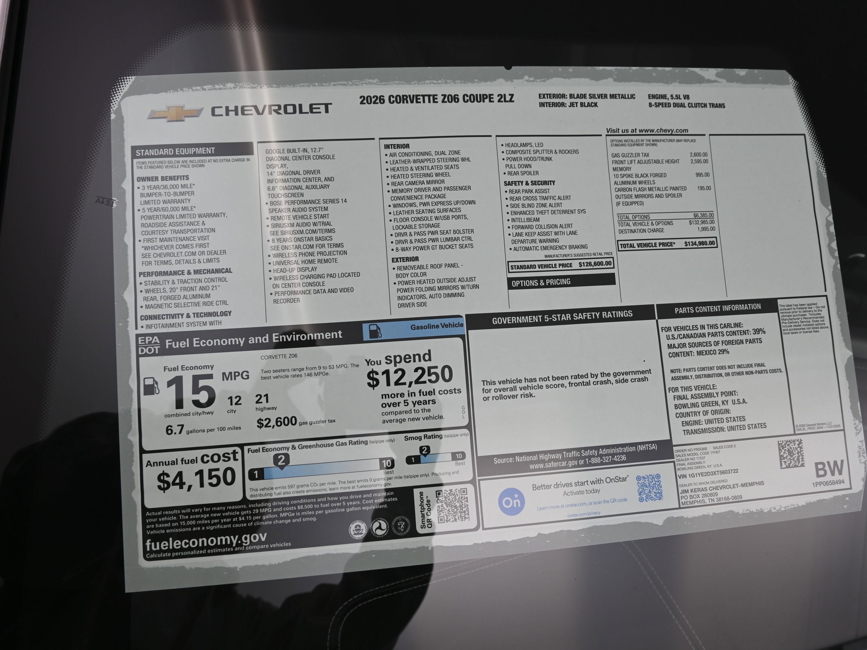 2026 Chevrolet Corvette Z06 2LZ