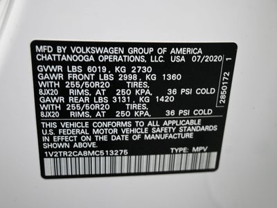 2021 Volkswagen Atlas 3.6L V6 SEL Premium