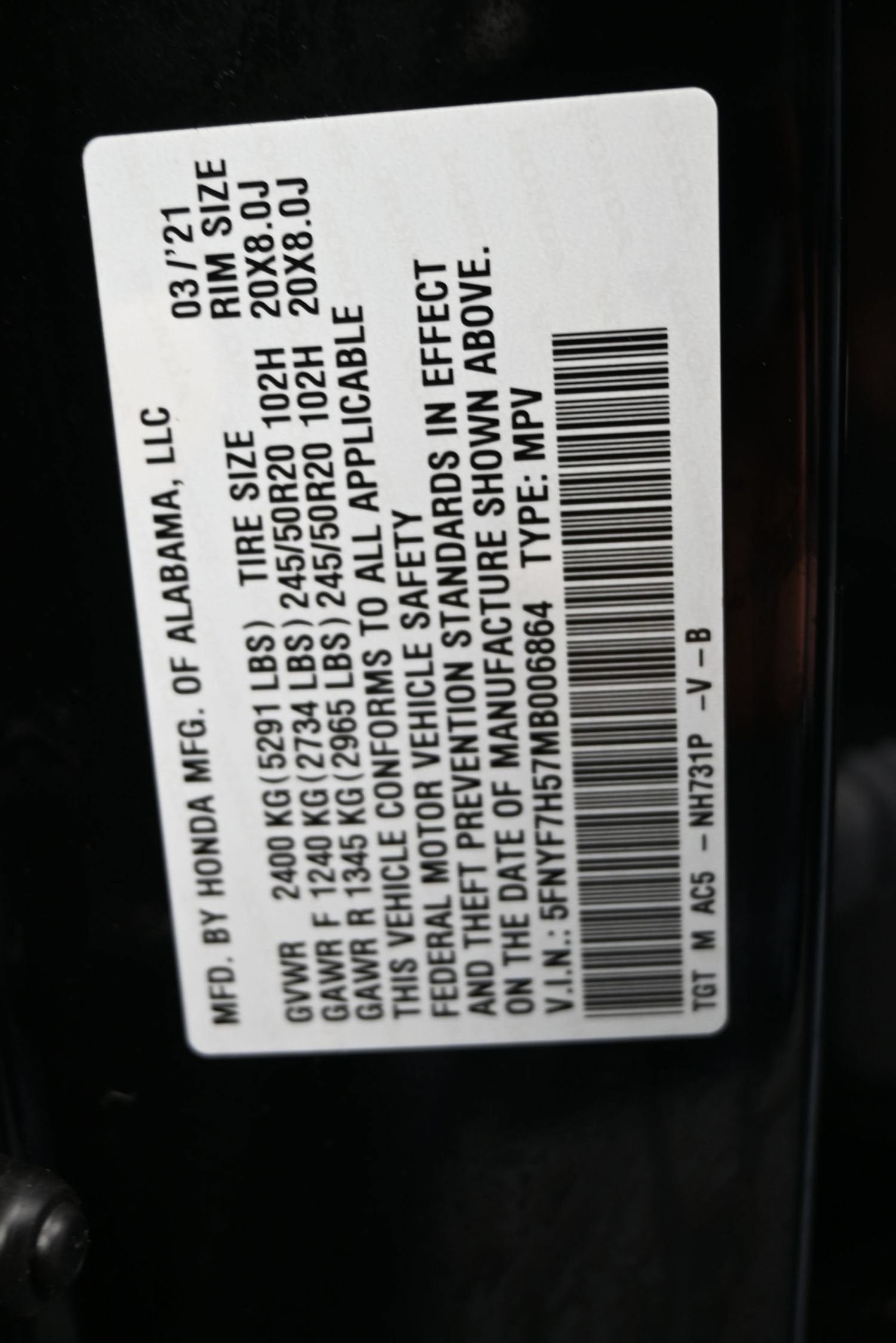 2021 Honda Passport 2WD EX-L