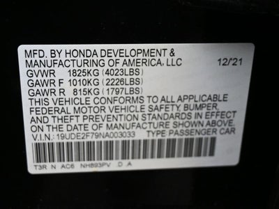 2022 Acura ILX w/Premium Package