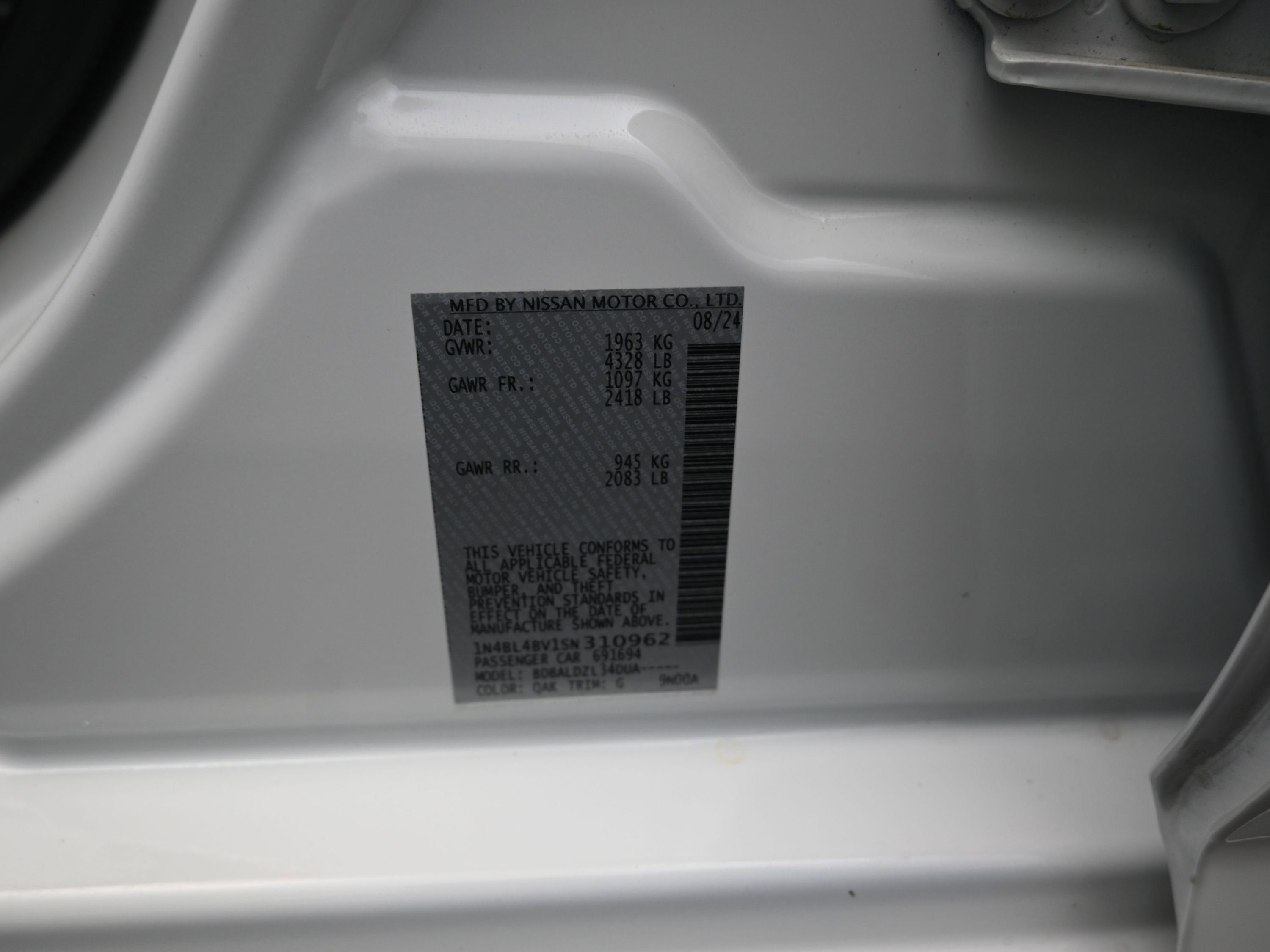 2025 Nissan Altima S