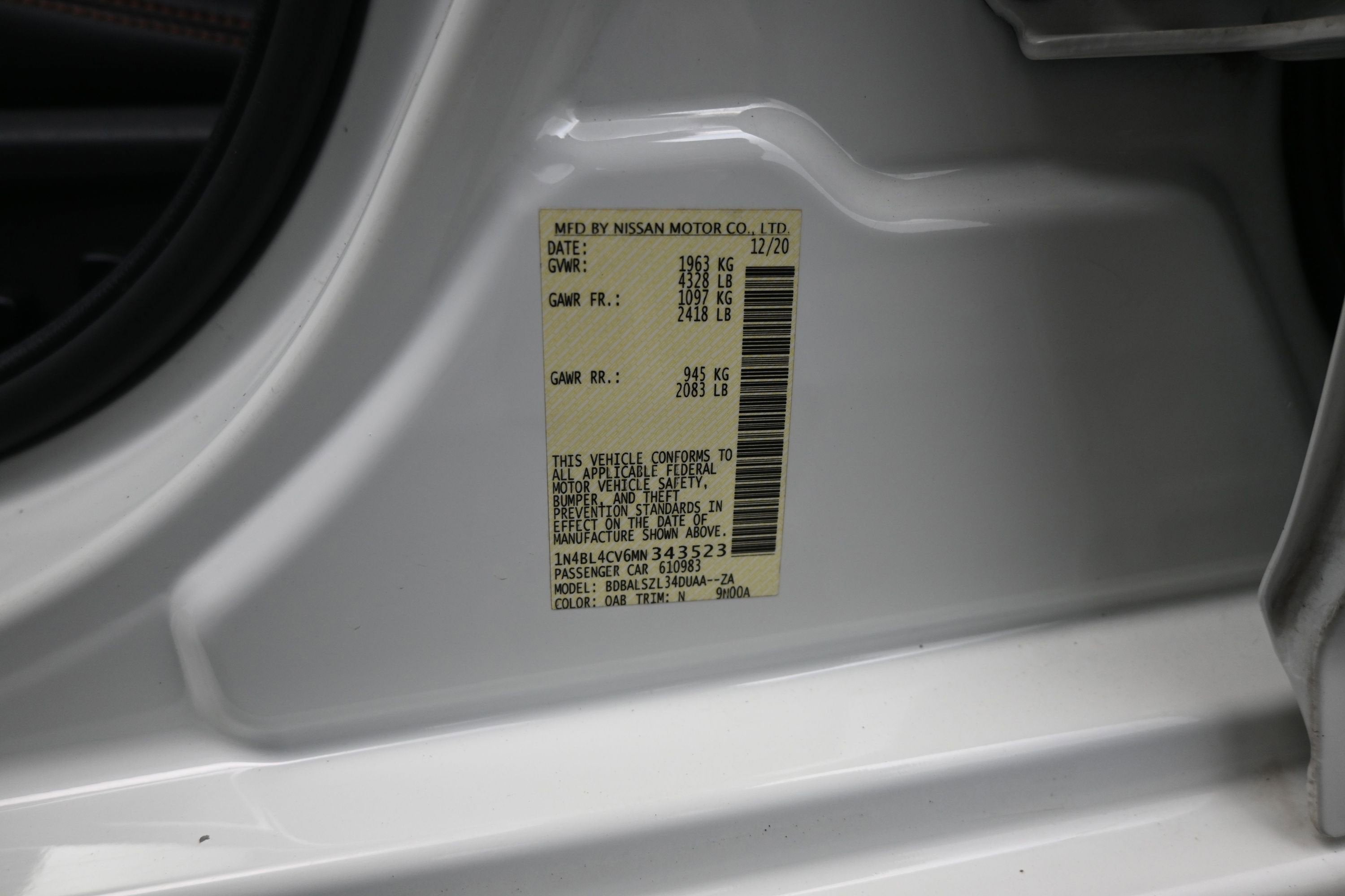 2021 Nissan Altima 2.5 SR