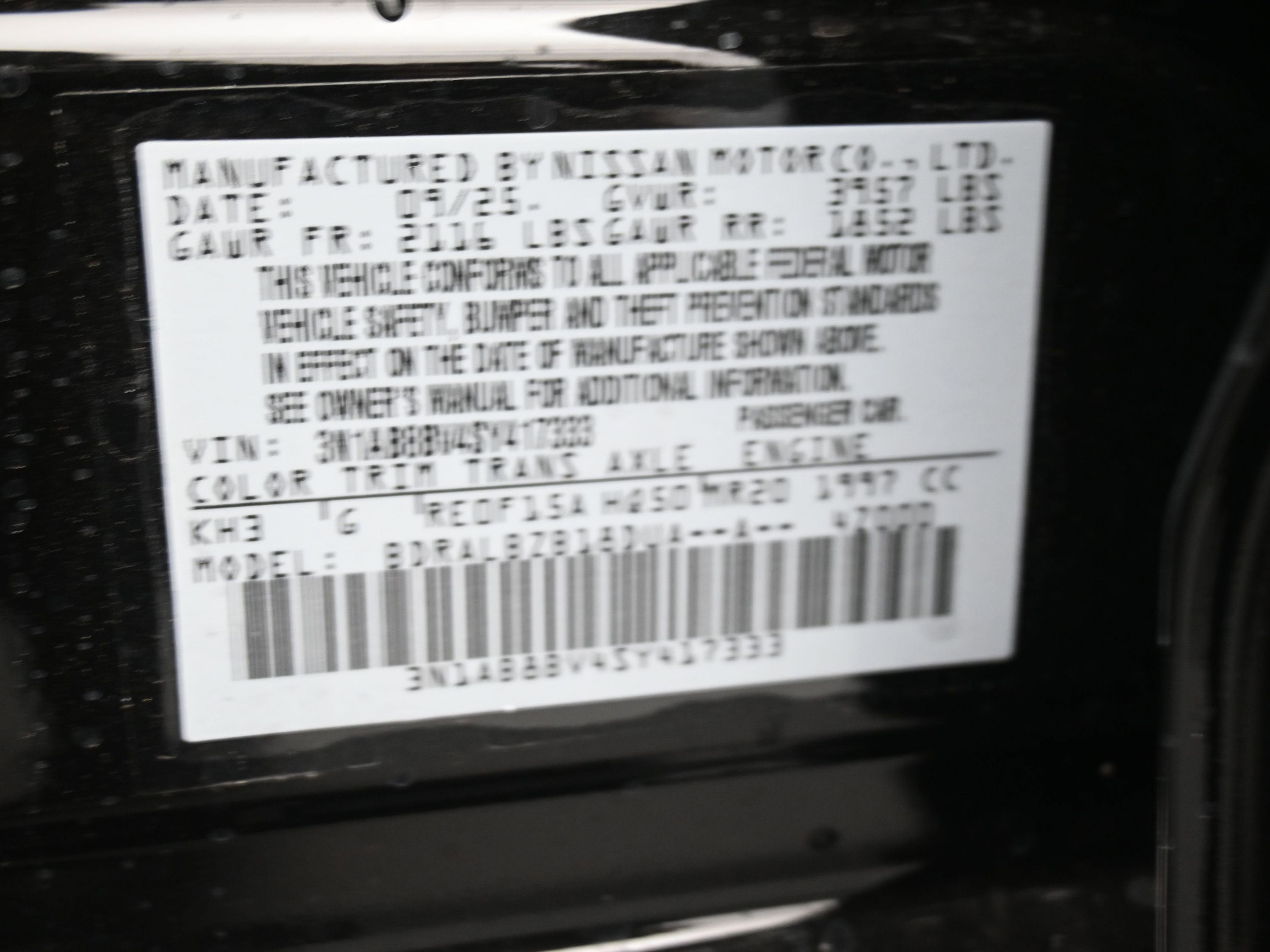 2025 Nissan SENTRA S